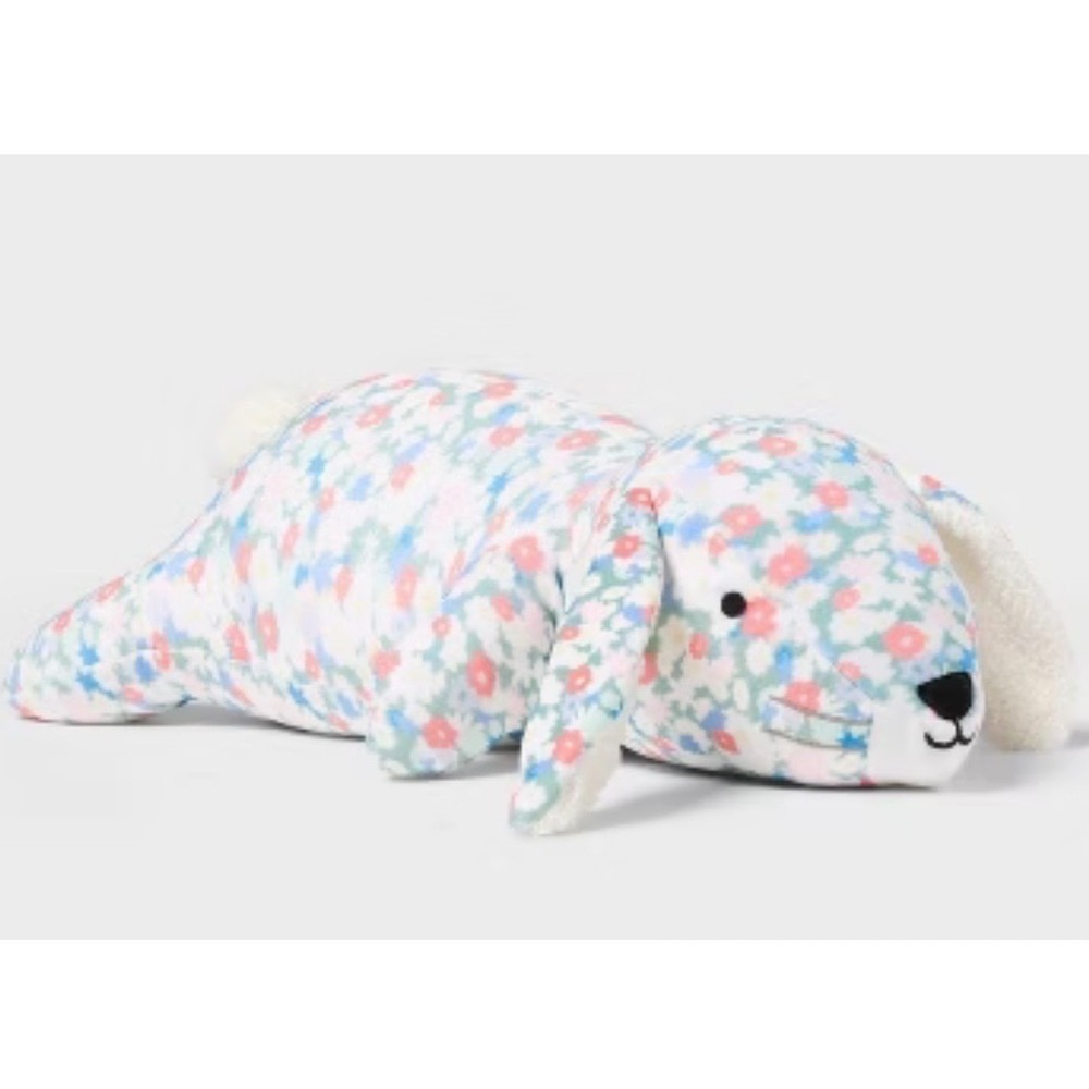 New Floral Bunny Weighted Plush Kids' Throw Pillow Pillowfort 3.3lbs